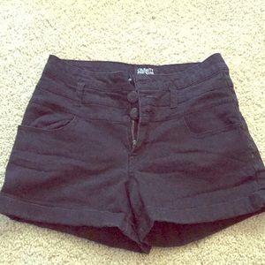 High waisted jean shorts